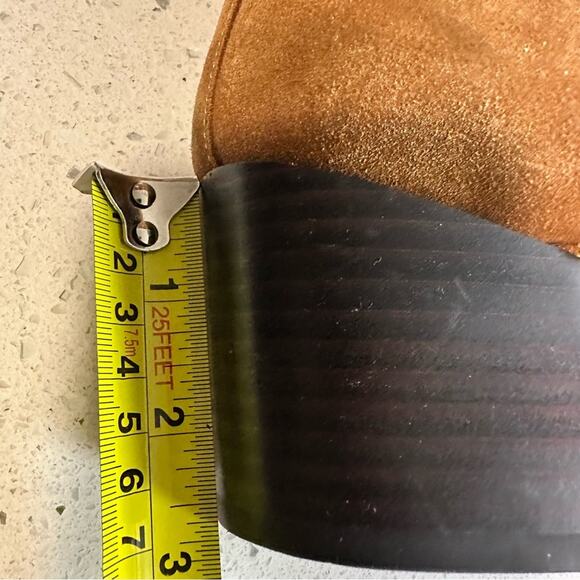 Blondo Waterproof Tan Suede Ankle Boots Booties 2.5” Heel Side Size 9 - Picture 6 of 11